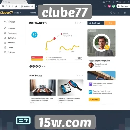 Análise da interface do usuário no clube77